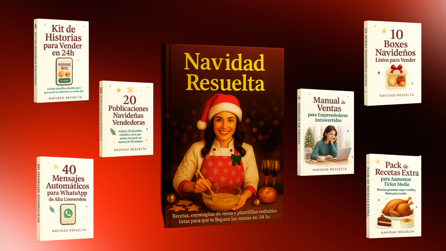 Navidad Resuelta: Generá Ingresos Extras en 24 Hs con tu negocio Listo! + 6 Bonos complementarios para estallar en ventas🎄